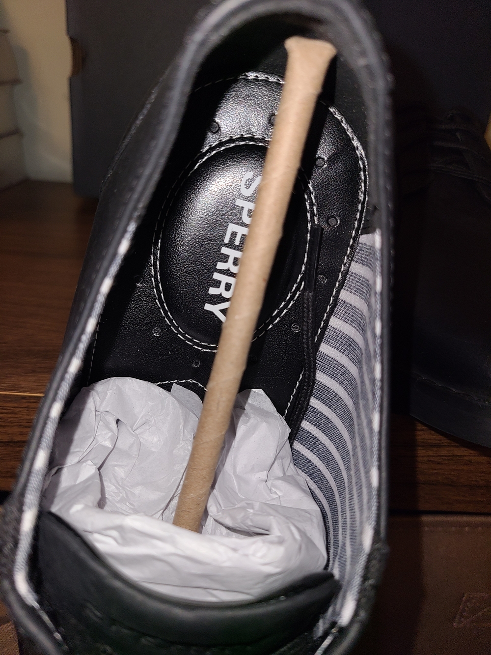 Sperry Newman Oxford Black Leather Men's Shoe - Picture 3 of 16